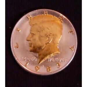 1983-P Gold and Silver Plated Kennedy Half Dollar